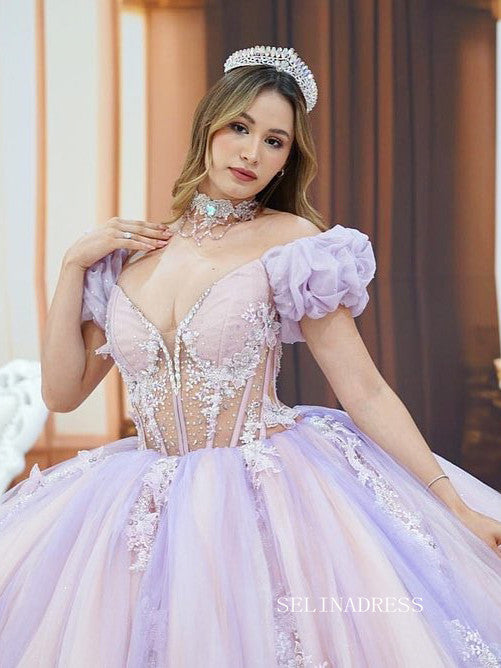 Purple Ball Gown Wedding Dresses