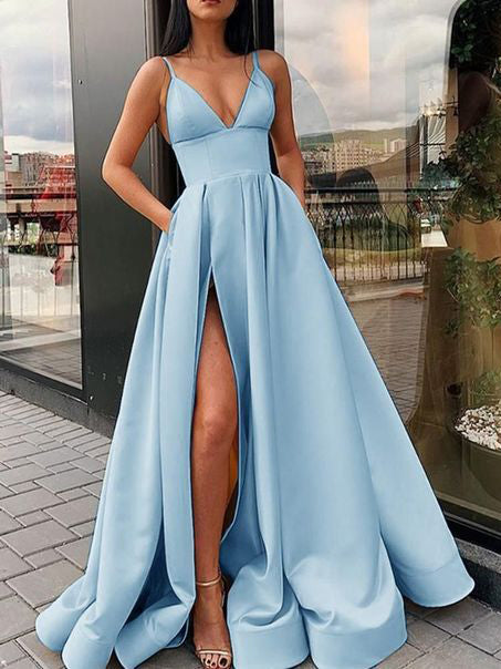 Yellow and blue hot sale prom dresses