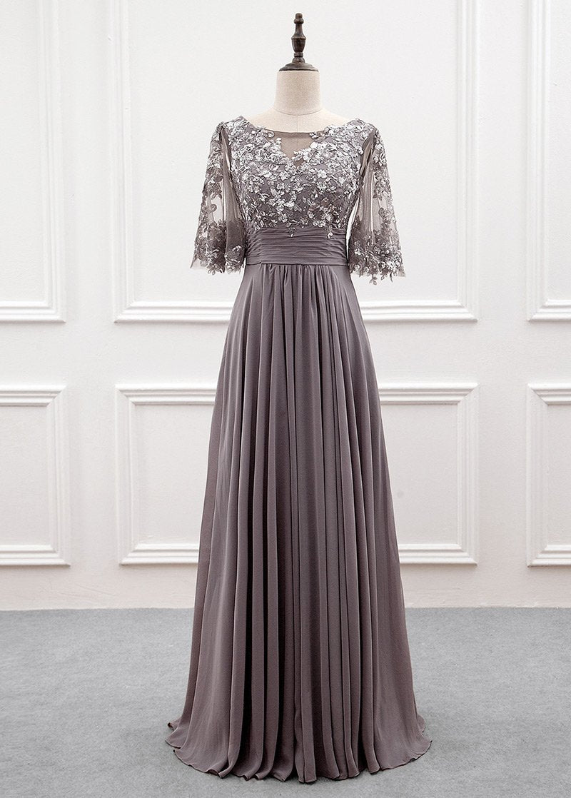 Wedtrend Elegant Grey 2 Pieces Chiffon Mother of The Bride