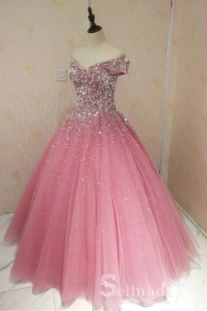 Pink Sparkly Sweet 16 Dresses