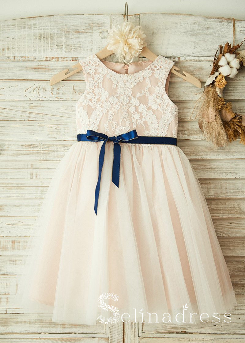 Flower girl dresses outlet navy blue and gold