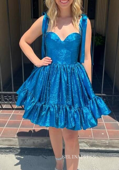 Cute Sparkly Straps Homecoming Dresses Hoco Dress #EWR556|Selinadress