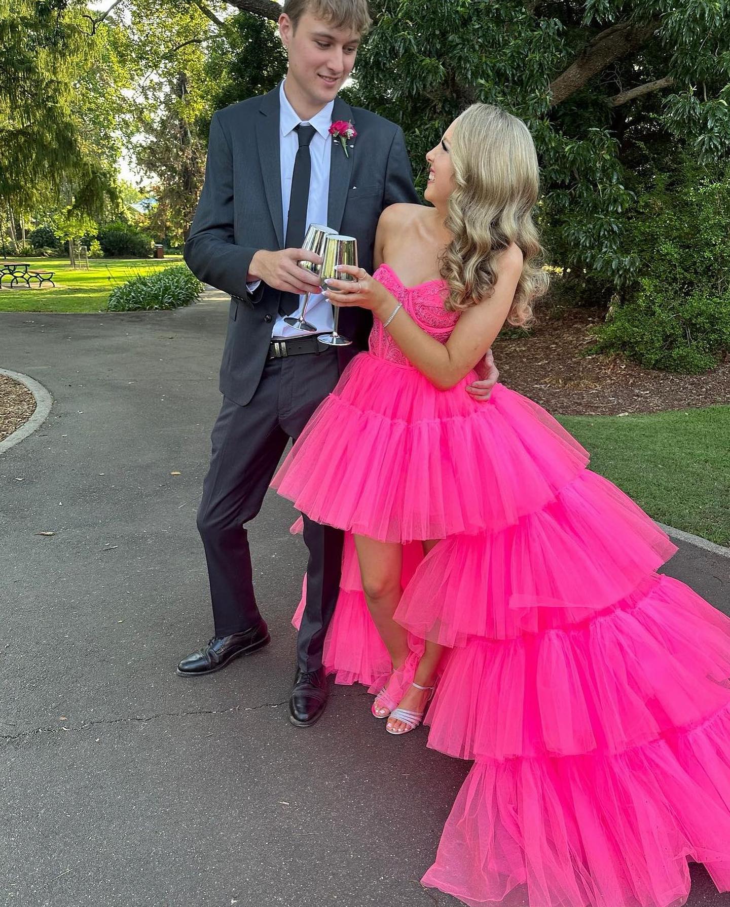 Neon pink quinceanera dresses best sale