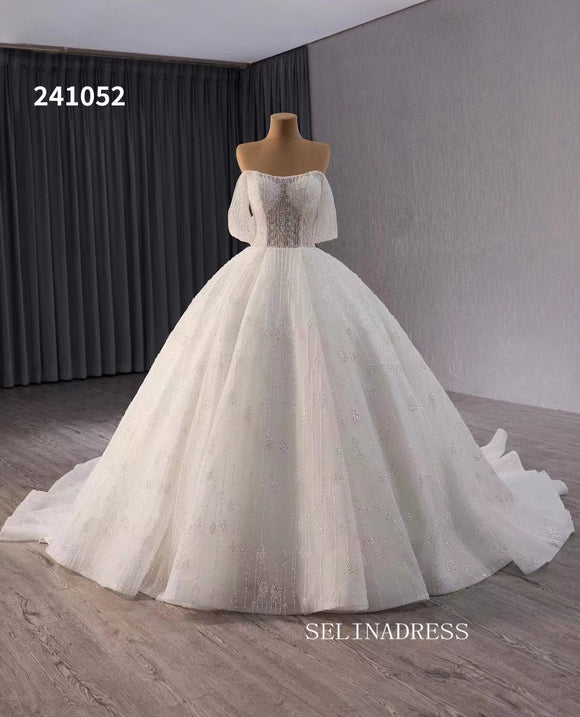 Luxury Haute Couture Wedding Dress Ball Gown Beaded Bridal Gowns 241052|Selinadress