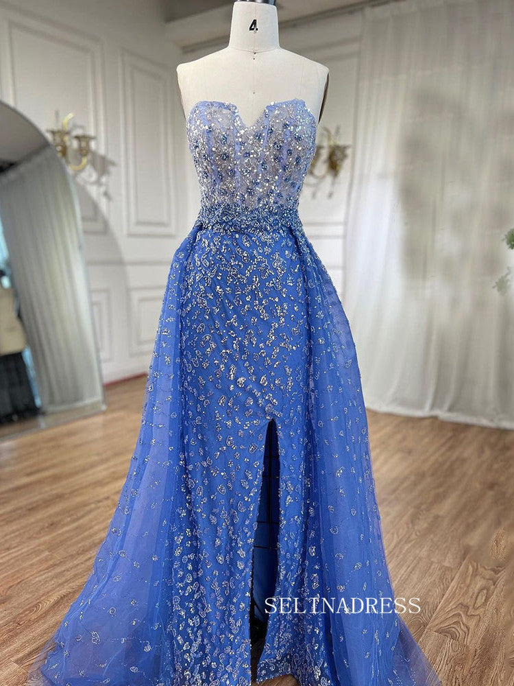 Luxury Sweetheart Beaded Prom Dress Overskirt High Quality Evening Gowns LA71796|Selinadress