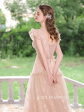 A-line Straps Tea Length Prom Dress Beautiful Butterfly Princess Dresses TKL2212|Selinadress