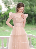 A-line Straps Tea Length Prom Dress Beautiful Butterfly Princess Dresses TKL2212|Selinadress