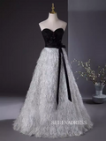 A-line Sweetheart Black Prom Dress Beautiful Princess Dresses TKL2203|Selinadress