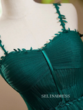 A-Line Sweetheart Tulle Short Prom Dress Green Homecoming Dress #TKL2120|Selinadress