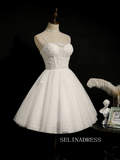 Chic Beautiful White Short Prom Dress Cute Homecoming Dress #TKL2122|Selinadress