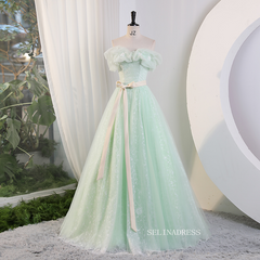 Chic Off-the shoulder Ball Gown Prom Dress Elegant Princess Dress Evening Dress #kop120|Selinadress