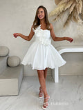 Chiffon One Shoulder Floral Homecoming Dresses Hoco Dresses #EWR574|Selinadress