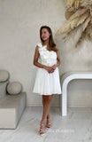 Chiffon One Shoulder Floral Homecoming Dresses Hoco Dresses #EWR574|Selinadress