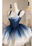 Cute A-line Ombre Blue Disney Princess Birthday Dress Pink Sweet Puffy Dress #EWR004|Selinadress
