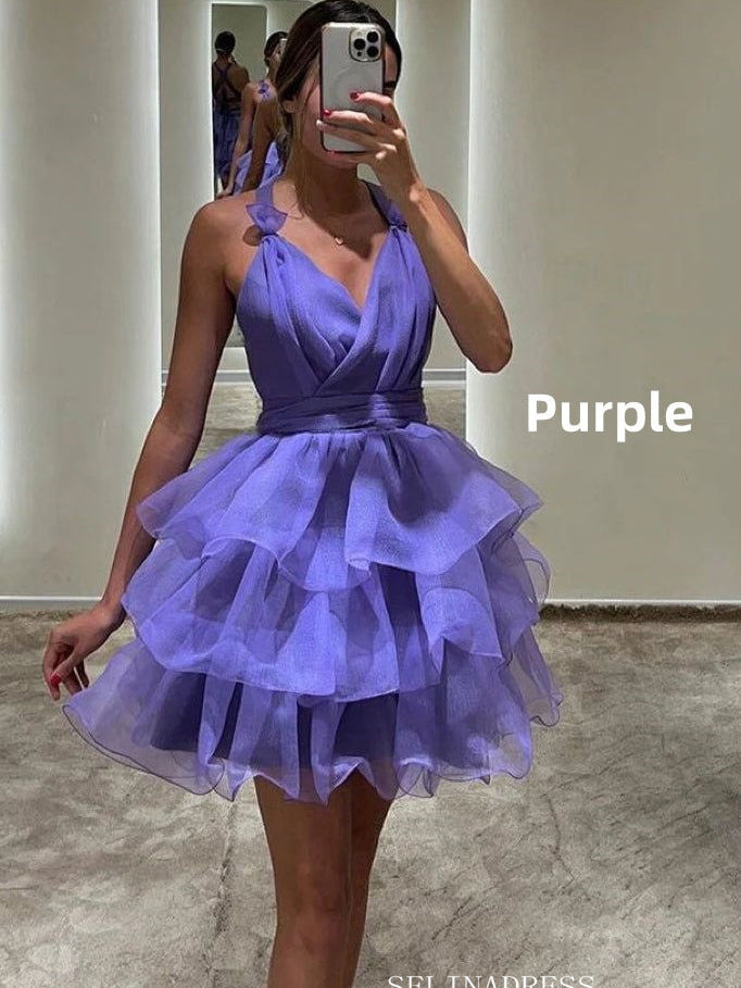 Cute Lyered Homecoming Dresses Hoco Dress #EWR555|Selinadress