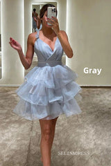 Cute Lyered Homecoming Dresses Hoco Dress #EWR555|Selinadress