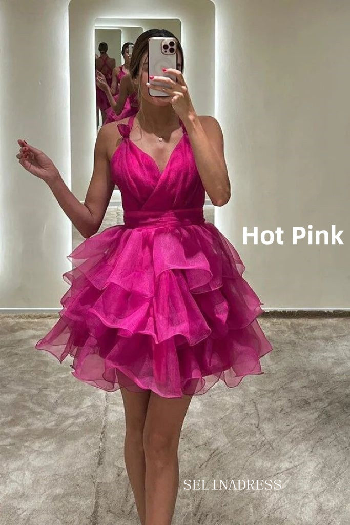 Cute Lyered Homecoming Dresses Hoco Dress #EWR555|Selinadress