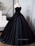 Elegant Black Sweetheart Prom Dress Cheap Evening Gowns TKL3022|Selinadress