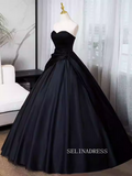 Elegant Black Sweetheart Prom Dress Cheap Evening Gowns TKL3022|Selinadress