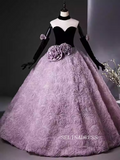 Elegant Lilac Princess Dress Sweetheart Ball Gown Evening Gowns Cheap Prom Dress TKL3023|Selinadress