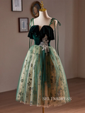 Green Knee Length Short Prom Dress Tulle Homecoming Dress #TKL2121|Selinadress