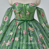 Green Sweetheart Floral Prom Dresses Princess Ball Gown Formal Dresses TKL2101|Selinadress