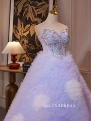 Lovely Sweetheart Beaded Ball Gown Lavender Princess Dress Formal Dress JKL2584