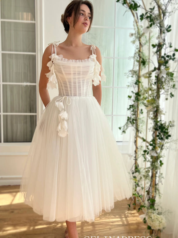 Lovely Tea length Short Prom Dress Homecoming Dresses Flower Cocktail Dress #TKL2003|Selinadress