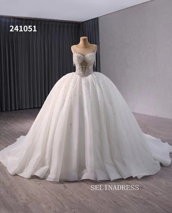 Luxury Haute Couture Wedding Dress Ball Gown Beaded Bridal Gowns 241051|Selinadress