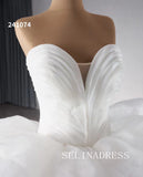 Luxury Haute Couture White Wedding Dress Sweetheart Ball Gown Bridal Dresses 241074|Selinadress