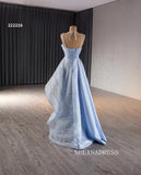 Luxury Light Sky Blue Straps Sequins Long Formal Dresses Evening Dress 222216