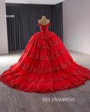 luxury Off-the-Shoulder Lace Quinceanera Dresses Pink Ball Gown Quinceañera Gown 241089|Selinadress