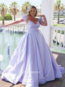 Off-the-shoulder Lilac Wedding Guest Dresses Cheap Bridal Dresses EWR904|Selinadress