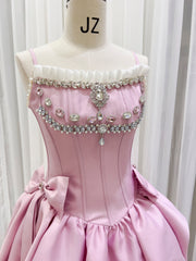 Pink Cute Short Prom Dress Elegant Homecoming Dresses #lko021|Selinadress