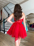 Red Sweetheart Homecoming Dresses Cute Hoco Dress #TKL2345|Selinadress