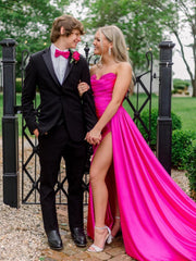 Sheath/Column Sweetheart Fuchsia Long Prom Dress Elegant Evening Gowns SLD003|Selinadress