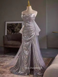 Silver Sweetheart Mermaid Long Prom Dress Beautiful Cheap Evening Dress TKL3068|Selinadress