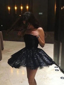 Sparkly Little Black Homecoming Dresses Hoco Dress #EWR562|Selinadress