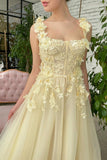 Square Open Back Appliques Lace Prom Dress Sleeveless Evening Dress EWR318|Selinadress