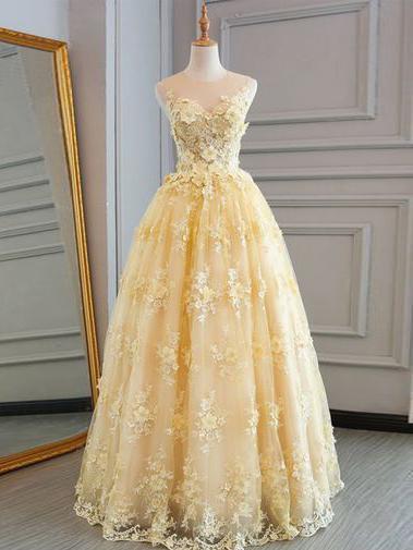 A-line Prom Dresses Scoop Applique Modest Long Prom Dress Evening Dresses SED464|Selinadress