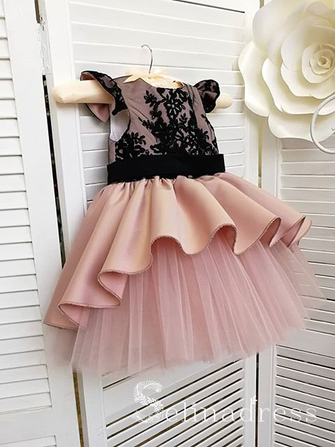 black and pink wedding dresses