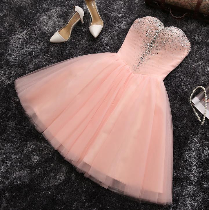 2022 Homecoming Dress Cheap Tulle Sequins Short Prom Dress Party Dress JK034