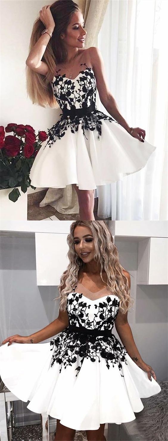 Black and white homecoming dress on sale