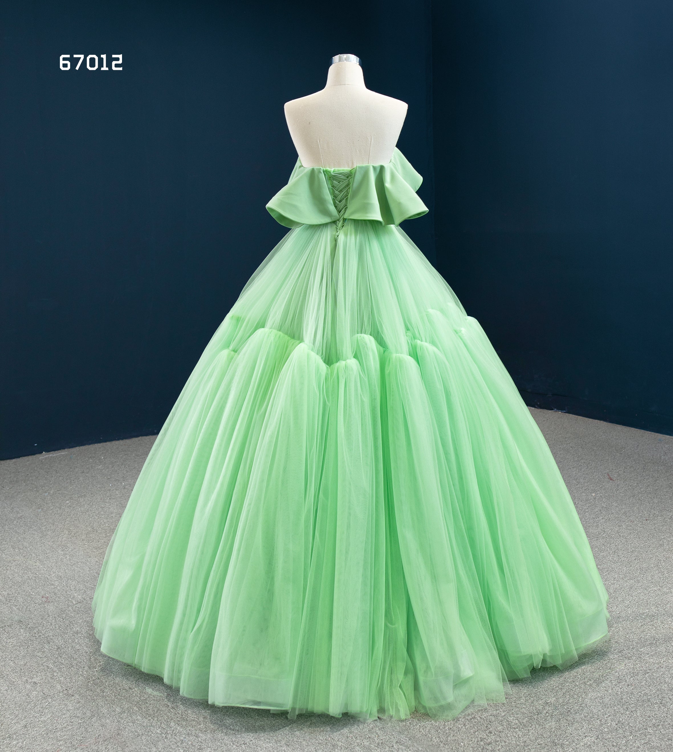 A-line Ball Gowns Sweet 16 Green Long Formal Dress Evening Gowns RSM67012|Selinadress