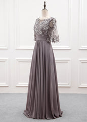 A-line Chiffon Half Sleeves Cheap Mother of the Bride Dresses With Sequins MTH002|Selinadress