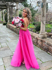 A-line Sweetheart Lace Prom Dress Applique Beautiful Evening Gowns #POL130|Selinadress