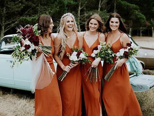 Customized Admirable Bridesmaid Dress Cheap Orange Bridesmaid Dresses BRK015|Selinadress