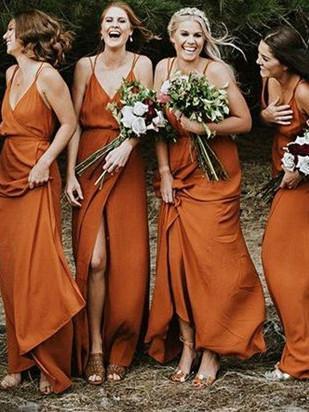 Customized Admirable Bridesmaid Dress Cheap Orange Bridesmaid Dresses BRK015|Selinadress