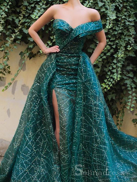 2023 Lemon Green Lace Mermaid Tutu Prom Dress With One Shoulder