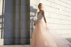 Charming A-line Beaded Long Prom Dress Gorgeous Formal Dress Evening Gowns SED023|Selinadress